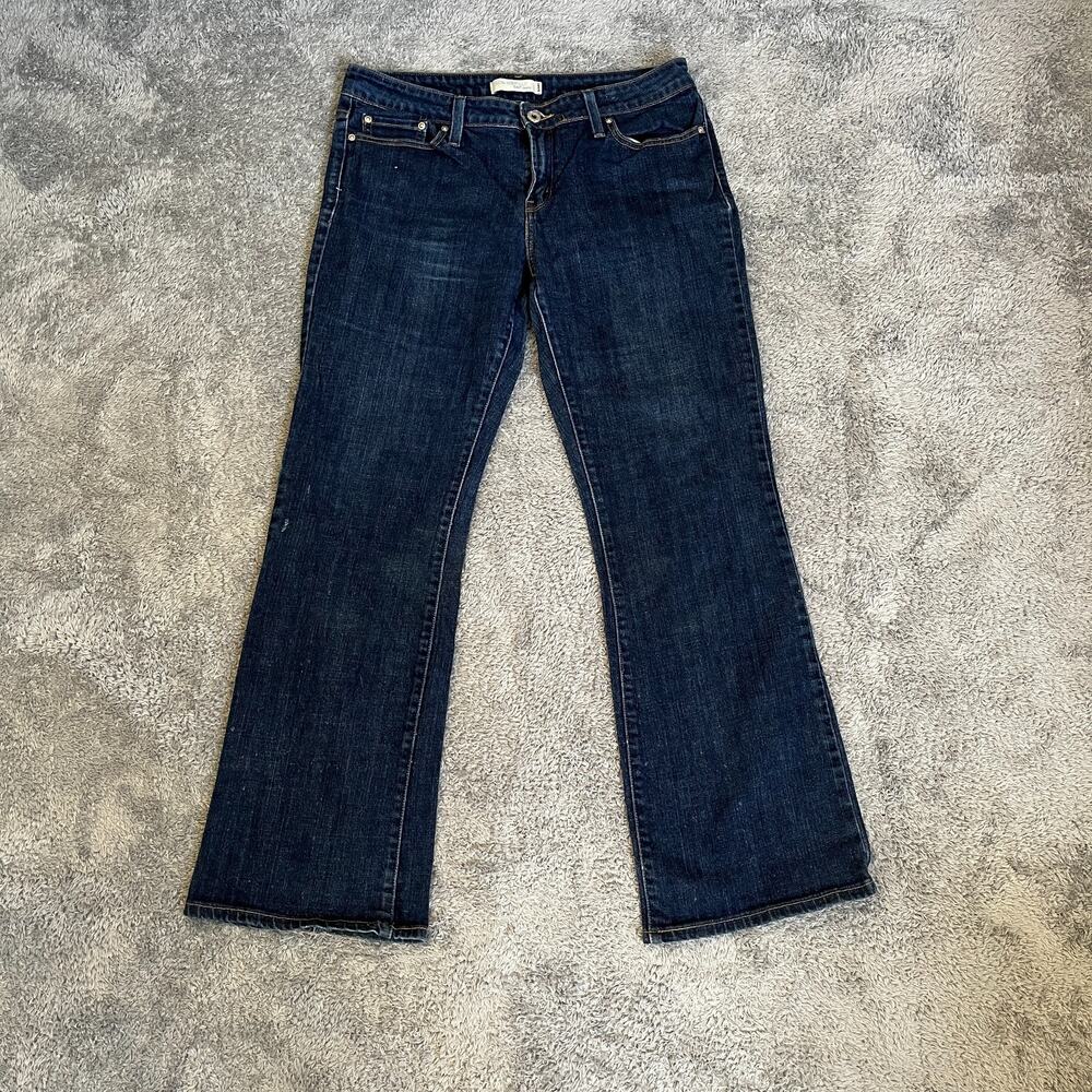 Levi's 545 Blue Dark Wash Denim Low Bootcut Cotton Jeans Women's Size 12